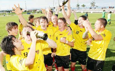 Sunshine Coast Fire players celebrate clinching the minor premiership earlier this month. The Fire plays Brisbane Strikers FC in a major semi final in Gympie later this month. Sunshine Coast Fire players celebrate clinching the minor premiership earlier this month. The Fire plays Brisbane Strikers FC in a major semi final in Gympie later this month.